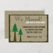 Faire-part Woodland Country Nouveau Accueil (Devant / Derrière)