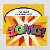 Faire-part ZOMG Votre Bulle de Texte de Discussion Drôle Rétr (Devant / Derrière)
