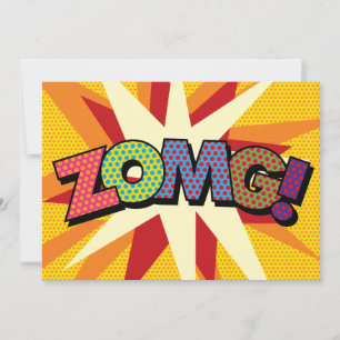 Faire-part ZOMG Votre Bulle De Texte De Fun Rétro