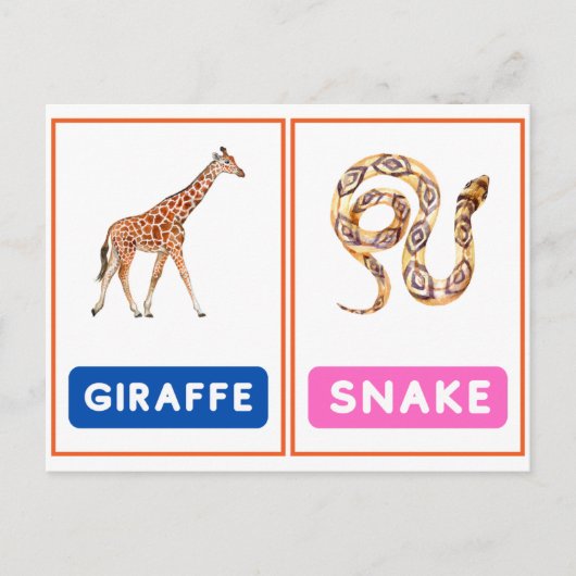 Faire participer des cartes de visite d'animaux sa (Devant)