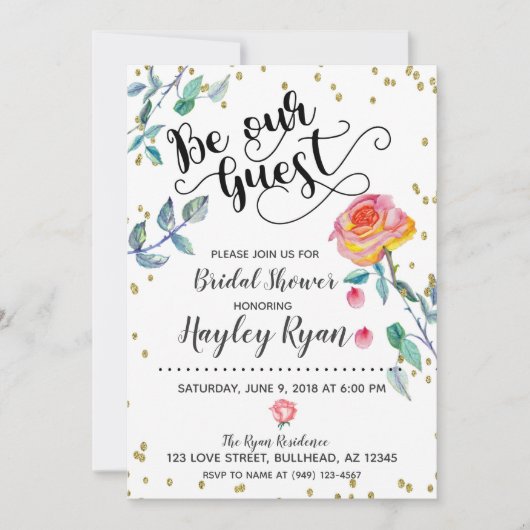 Faire Partie Invitation de Réception de Mariage à  (Devant)