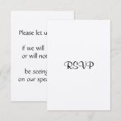 Faire-parts de mariage personnalisables (Devant / Derrière)