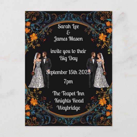 Faire-parts de mariage personnalisés et invitation (Devant)