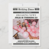 Faire-parts de naissance Invitation 21 ans (Devant)