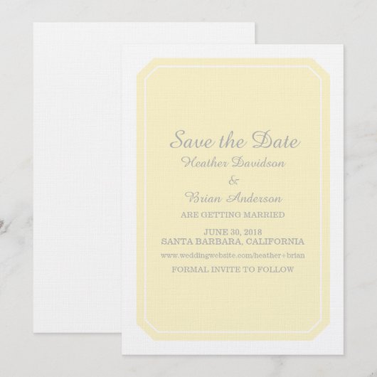 Faire parvenir une invitation de mariage chic et é (Devant / Derrière)