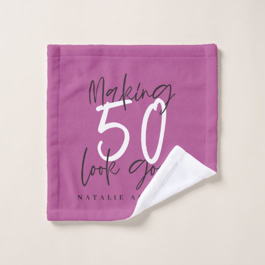 Faire passer 50 ans en or (Gant de toilette)