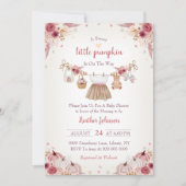 Faire petite citrouille Invitation à la baby showe (Devant)