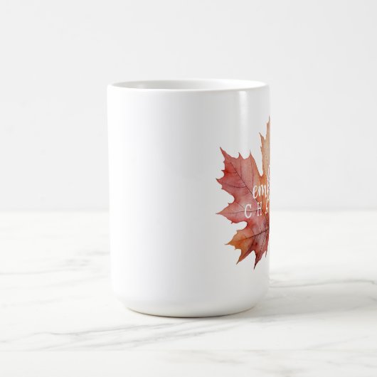 "Faire place au changement" Maple Leaf Mug Automne (Centre)