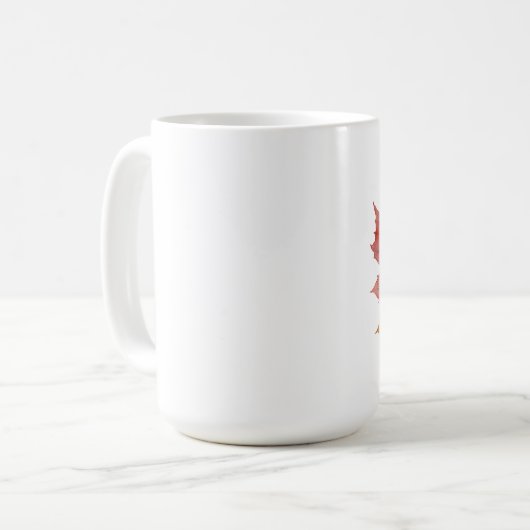 "Faire place au changement" Maple Leaf Mug Automne (Devant gauche)