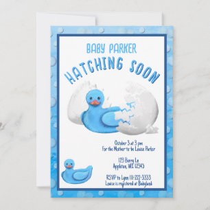 Faire-Porter Bébé Canard Bientôt Invitation Baby S