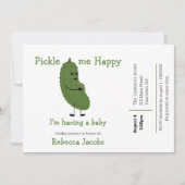 Faire sauter Pickle moi heureux Invitation de Baby (Devant)
