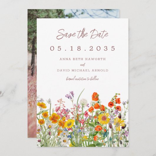 Faire sauvage Save the Date (Devant / Derrière)