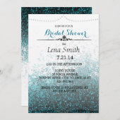 Faire scintiller chic carte d'invitation de mariag (Devant / Derrière)