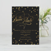 Faire Script Mariage Confetti Or Save The Date (Debout devant)