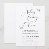 Faire Simple Amour Réception Invitation (Devant / Derrière)