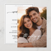 Faire simple Élégant Invitation de mariage photo b (Devant / Derrière)