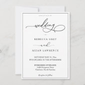 Faire simple Élégant Invitation de mariage photo b (Dos)
