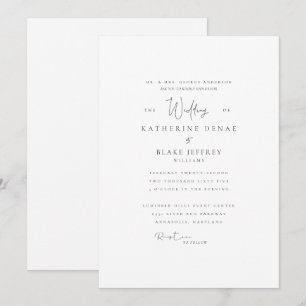 Faire simple II Mariage Mariée Parents Invitation