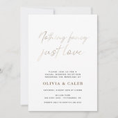 Faire simple, juste l'amour Invitation de mariage (Devant)