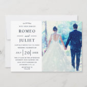 Faire Simple Moderne Photo Invitation De Mariage (Devant)