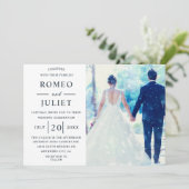 Faire Simple Moderne Photo Invitation De Mariage (Debout devant)