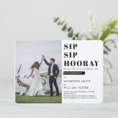 Faire Sip Hooray Invitation de Partie de Fiançaill (Debout devant)