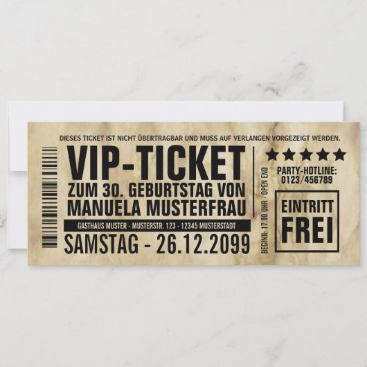 Faire soi-même des invitations d'anniversaire pour (Devant)