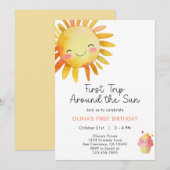 Faire son premier tour du soleil Invitation pour 1 (Devant / Derrière)