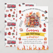 Faire sonner l'alarme Invitation d'anniversaire de (Devant / Derrière)