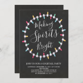 Faire Spirits Bright Cocktail Party Invitation (Devant / Derrière)