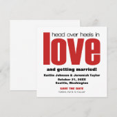 Faire Tête à Queue Invitation à Sauver la Date, Ro (Devant / Derrière)