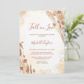 Faire tomber amoureux Boho Sephia Invitation de fi (Debout devant)