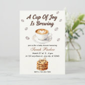 Faire tomber bébé prépare un café Invitation à la (Debout devant)