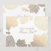 Faire tomber des feuilles d'or Invitation de fille (Devant / Derrière)