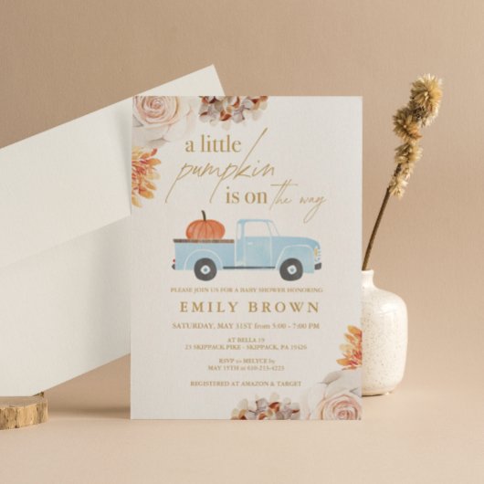 Faire Tomber la Carte d'Invitation de Baby Shower 