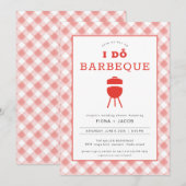 Faire un barbecue Invitation pour la fête de coupl (Devant / Derrière)