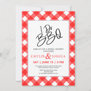 Faire un BBQ Carte d'Invitation à Carreaux Rouges