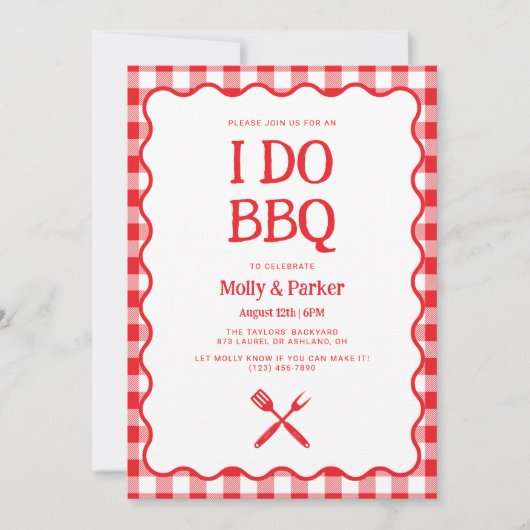 Faire un BBQ Invitation de barbecue de mariage (Devant)