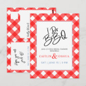 Faire un BBQ Invitation de Fiançailles à thème car (Devant / Derrière)