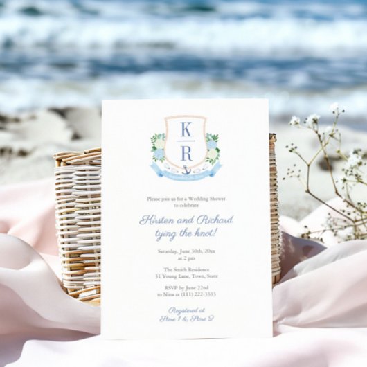 Faire un nœud côtier Invitation de fête de mariage
