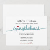 Faire un nœud Faire-part de mariage moderne (Devant / Derrière)