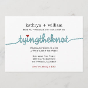 Faire un nœud Invitation de mariage moderne