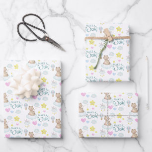 Faire un papier d'emballage de souhaits ensemble d