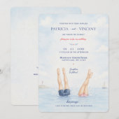 Faire un plongeon dans la carte d'invitation de ma (Devant / Derrière)