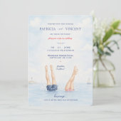 Faire un plongeon dans la carte d'invitation de ma (Debout devant)