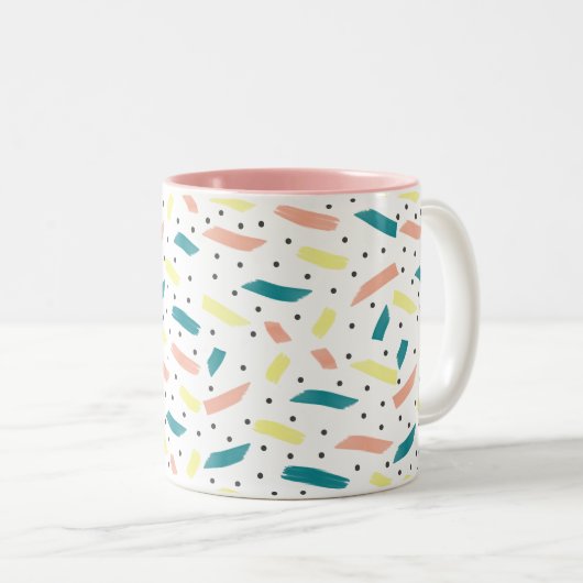 Faire Un Splash Abstrait Initiale Deux Tons Mug (Devant droit)