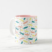 Faire Un Splash Abstrait Initiale Deux Tons Mug (Devant gauche)