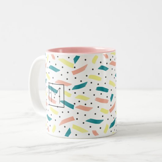 Faire Un Splash Abstrait Initiale Deux Tons Mug (Devant gauche)