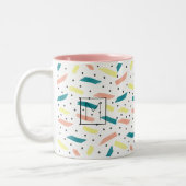 Faire Un Splash Abstrait Initiale Deux Tons Mug (Gauche)