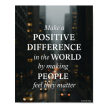 Faire une différence positive" Art mural inspiré